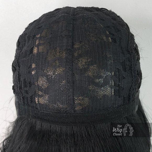 Natural Black Wavy Wig with Bangs | Mathilda main image 8